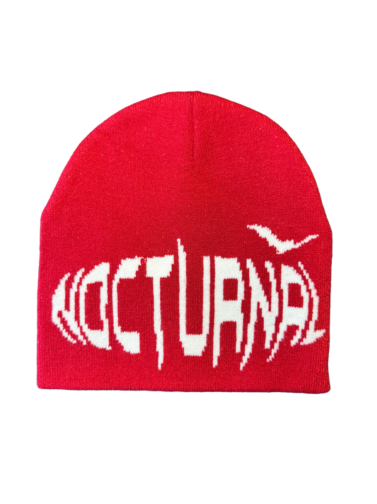 RED NOCTURNAL BEANIE